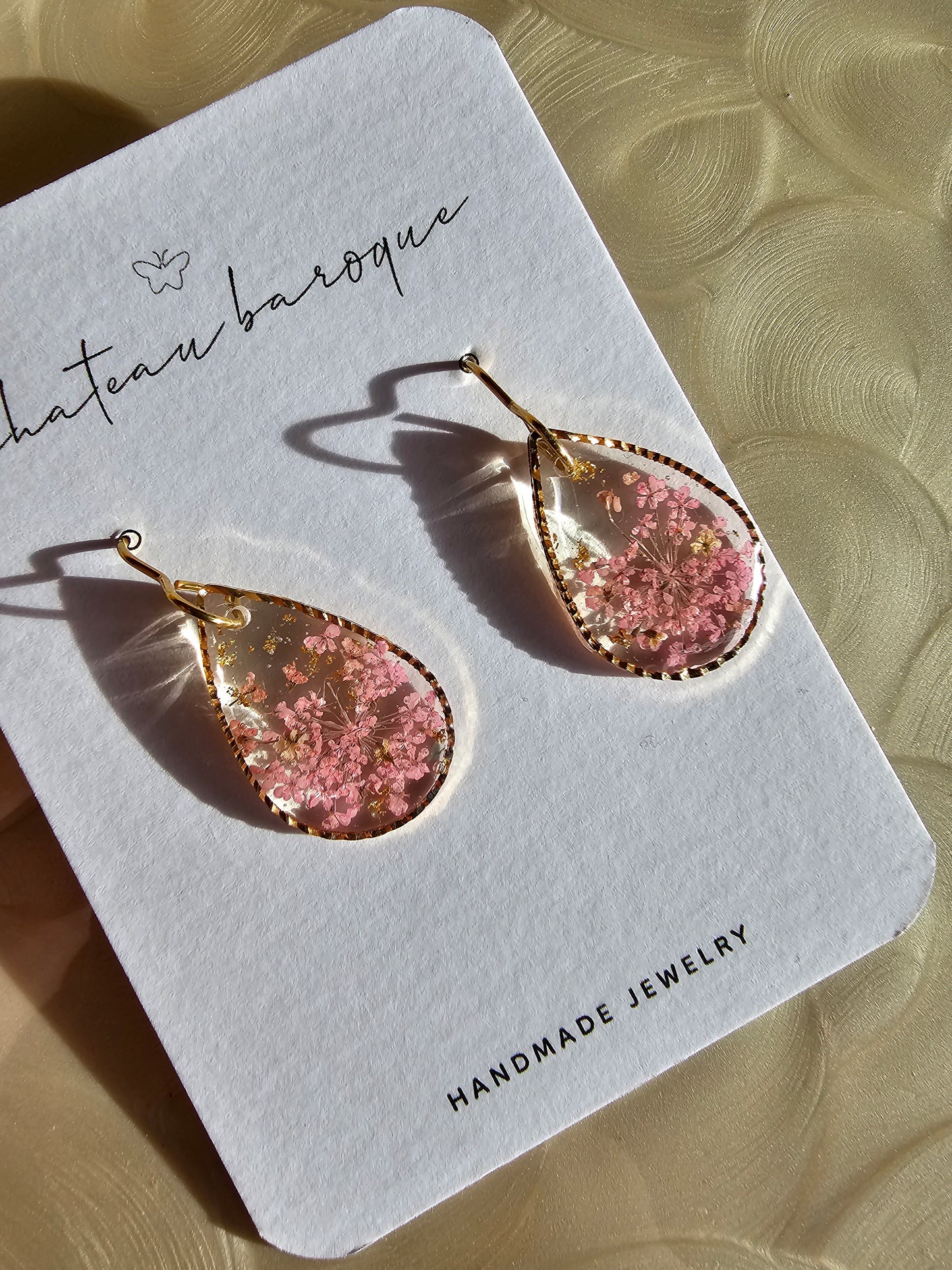 Windswept Floral Resin Earings