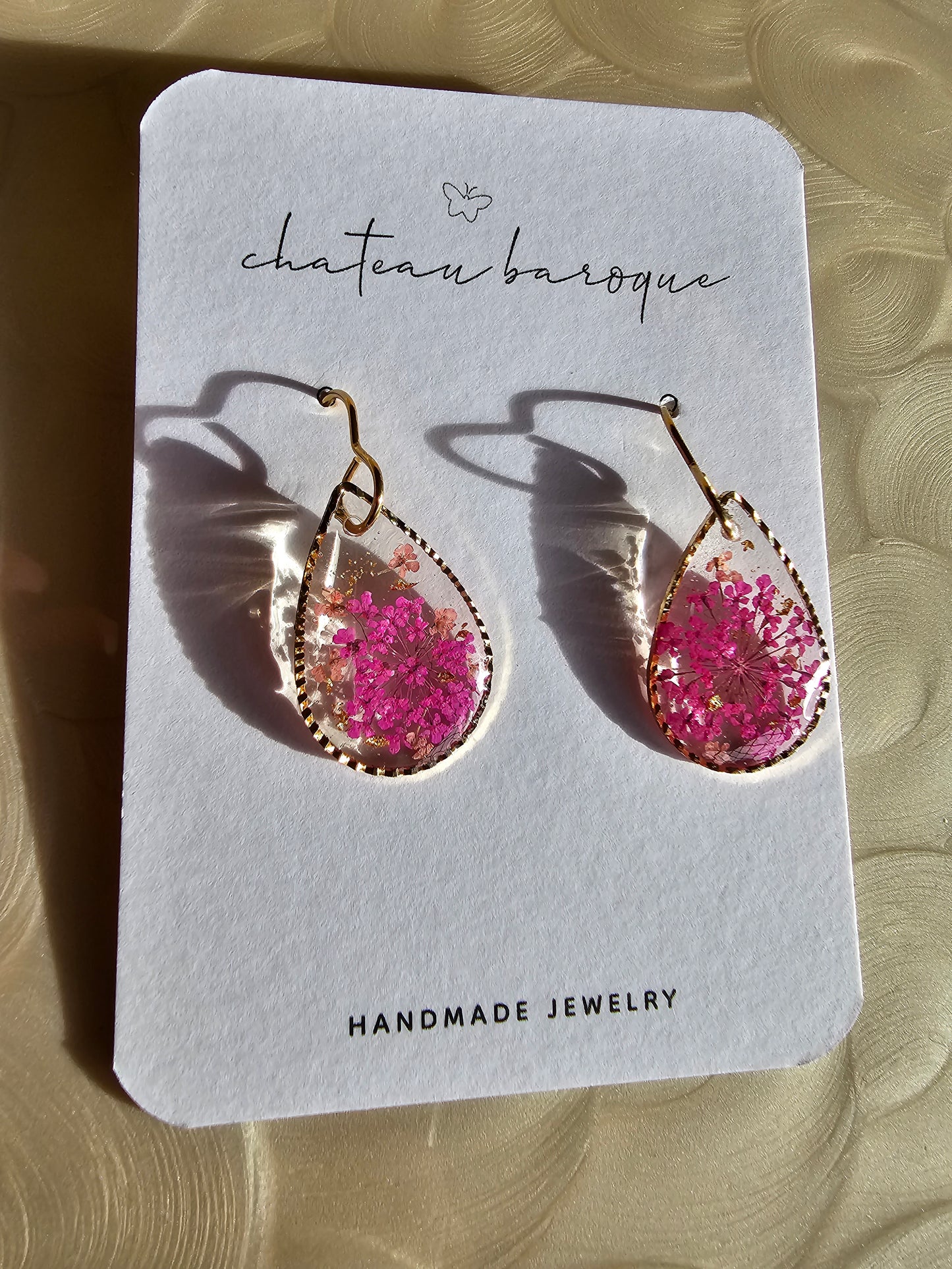 Windswept Floral Resin Earings