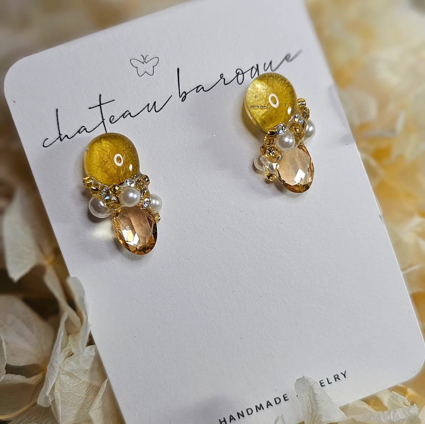 Amber Night Earrings