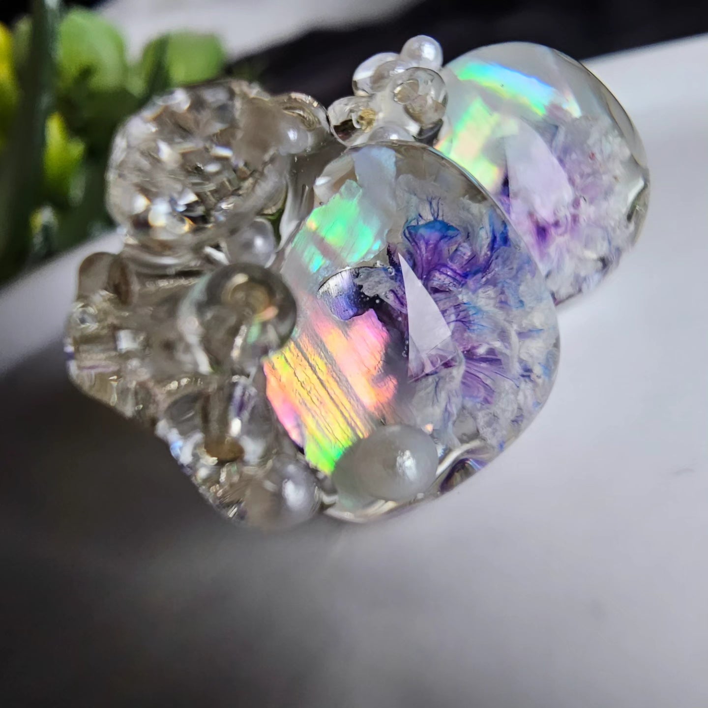 Periwinkle Crystal Earings