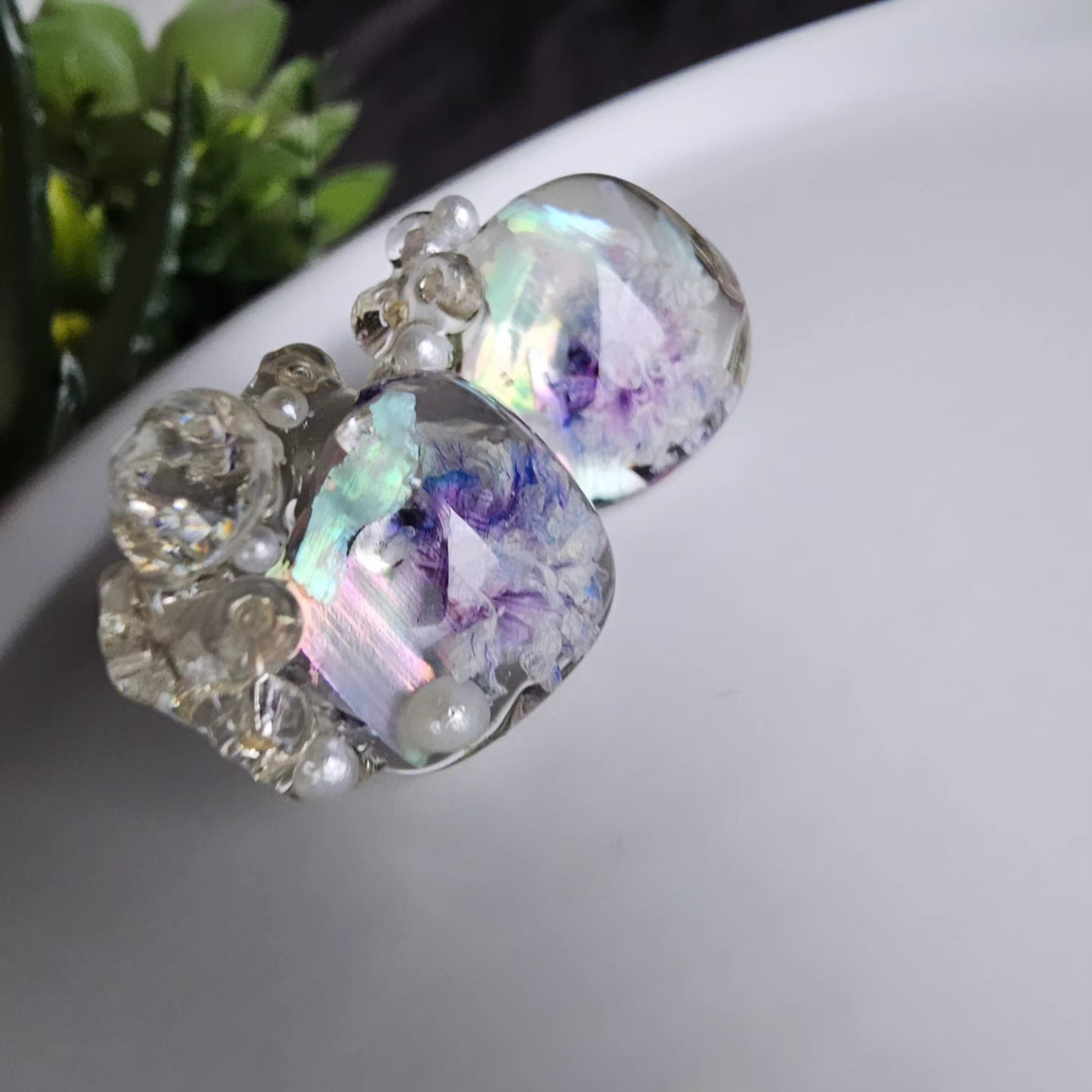 Periwinkle Crystal Earings
