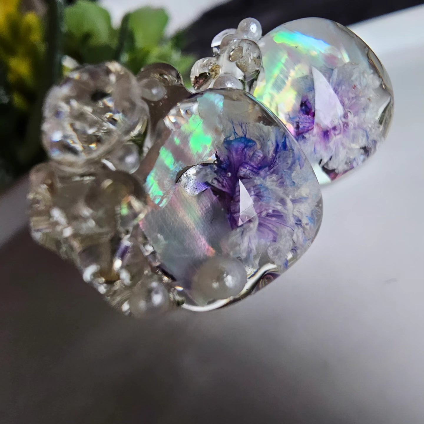 Periwinkle Crystal Earings