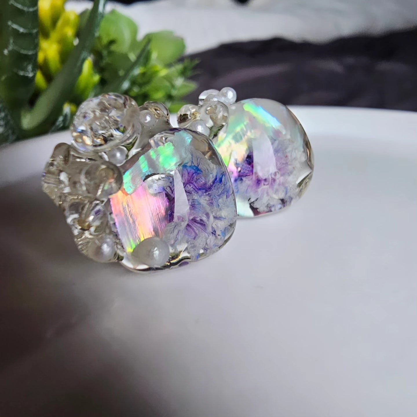 Periwinkle Crystal Earings