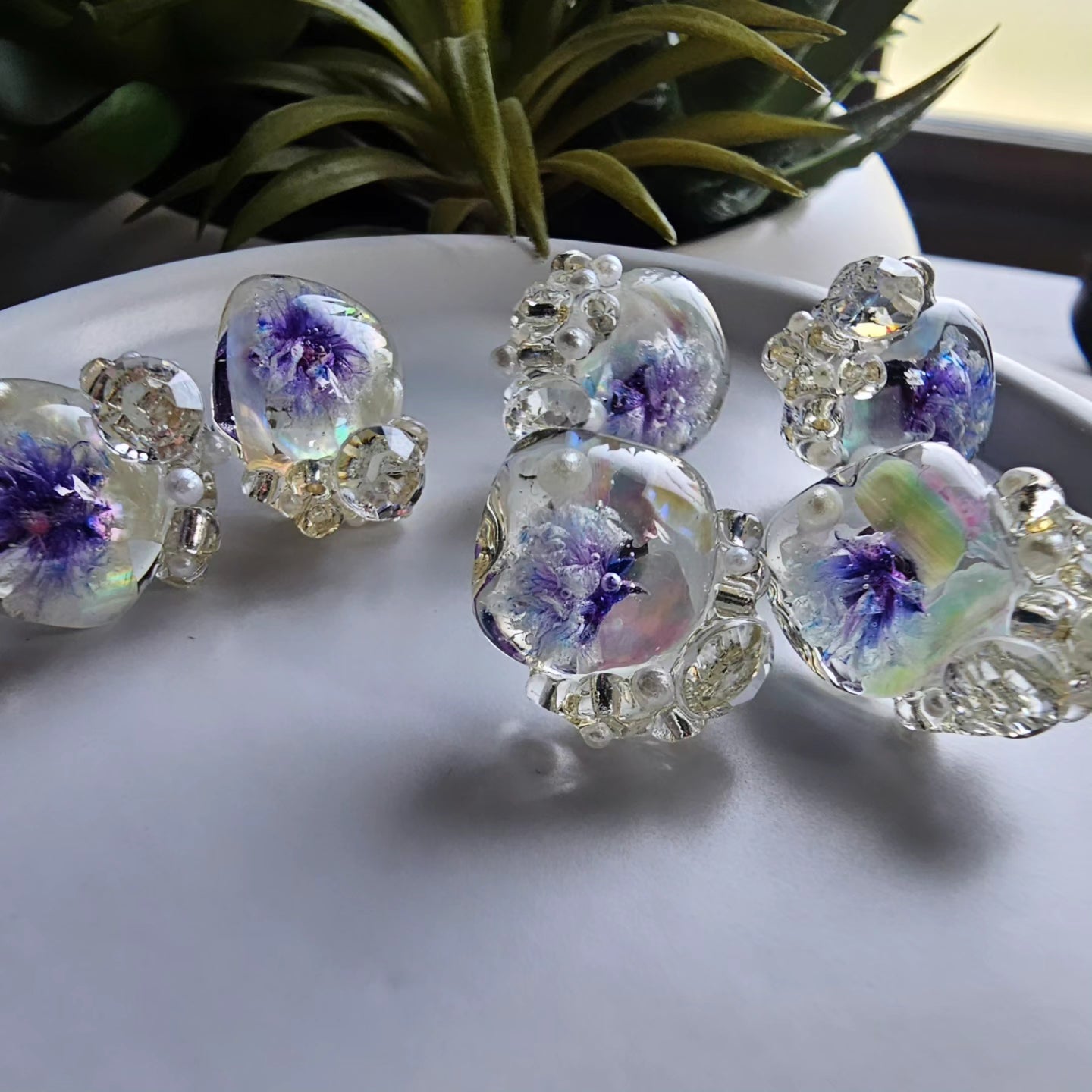 Periwinkle Crystal Earings