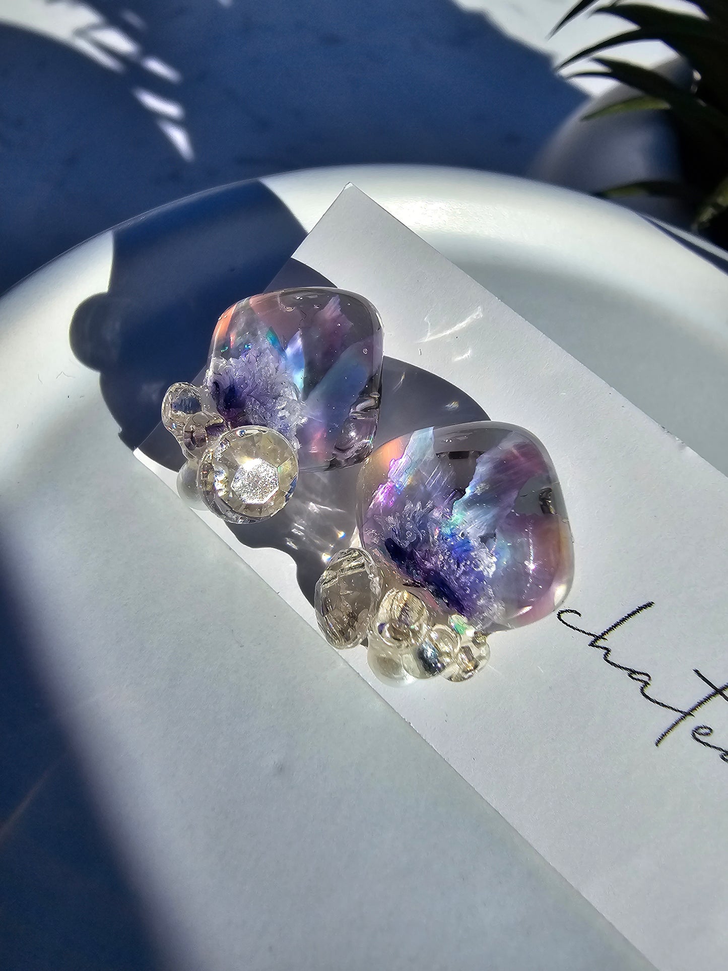 Periwinkle Crystal Earings