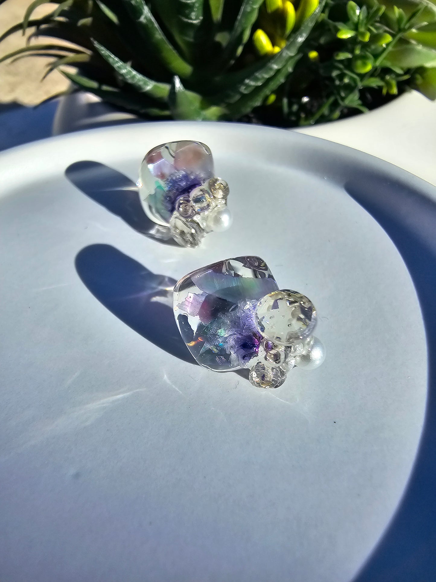 Periwinkle Crystal Earings