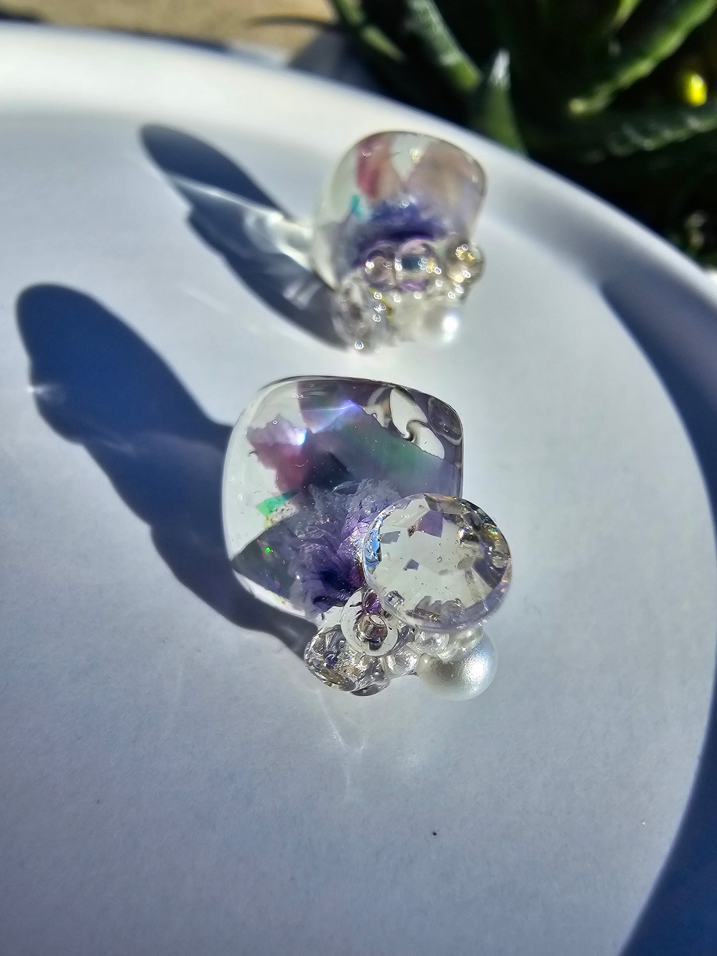 Periwinkle Crystal Earings