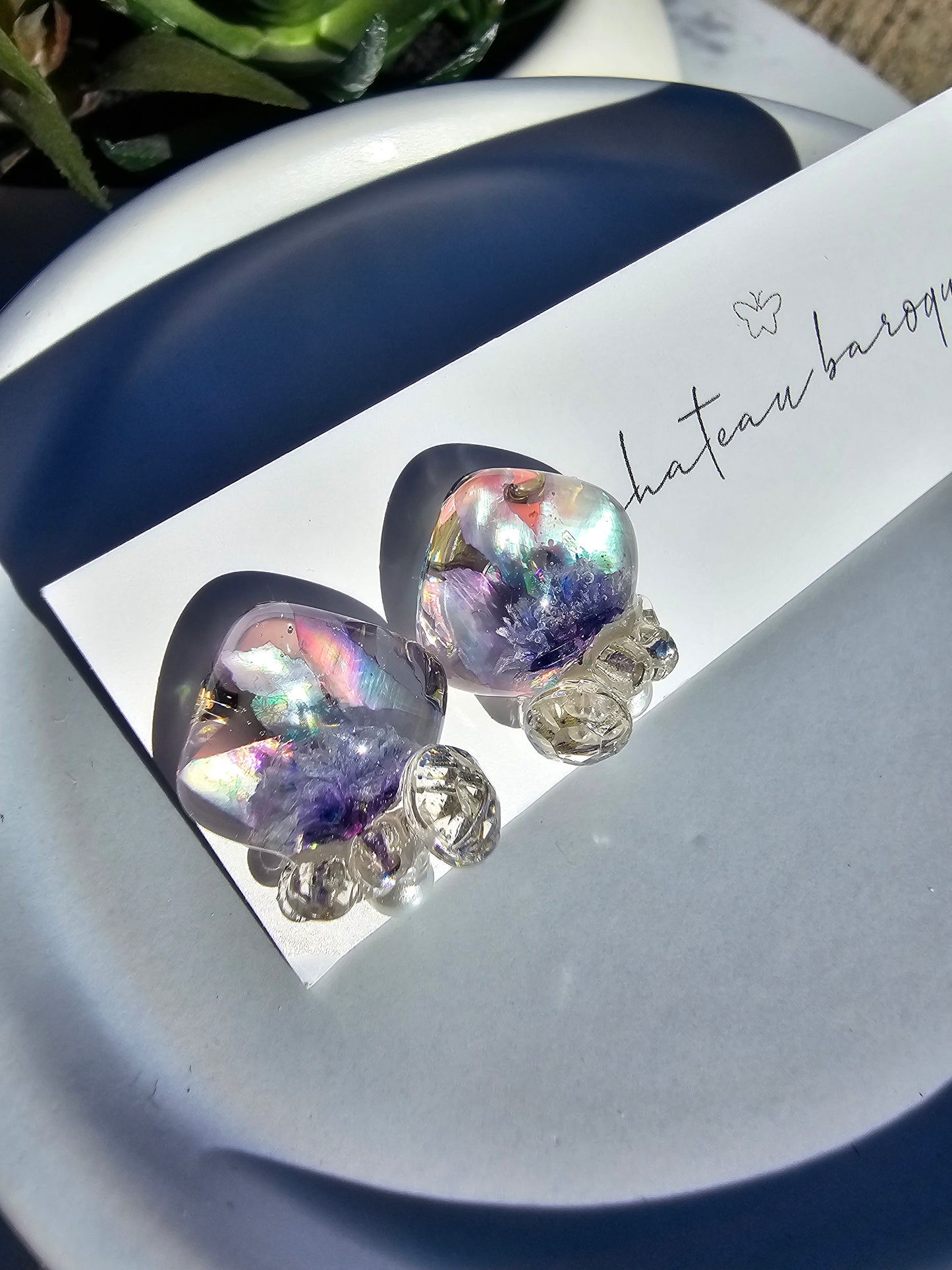 Periwinkle Crystal Earings