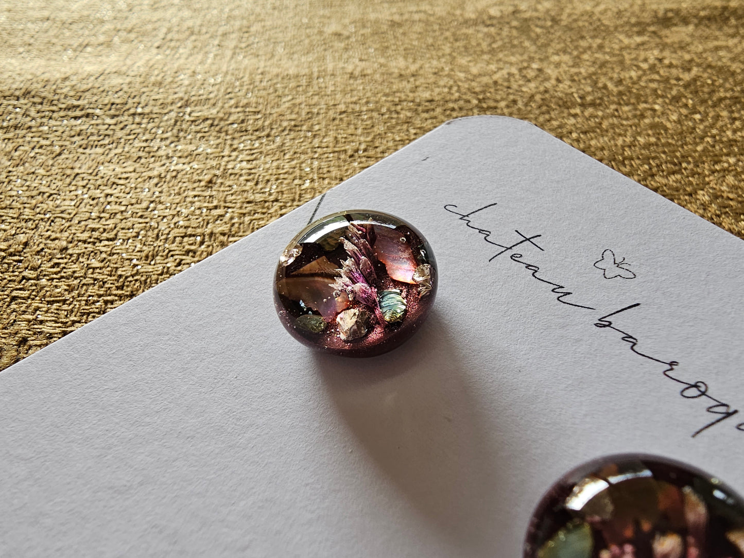 Underwater Burgundy Gem Earings