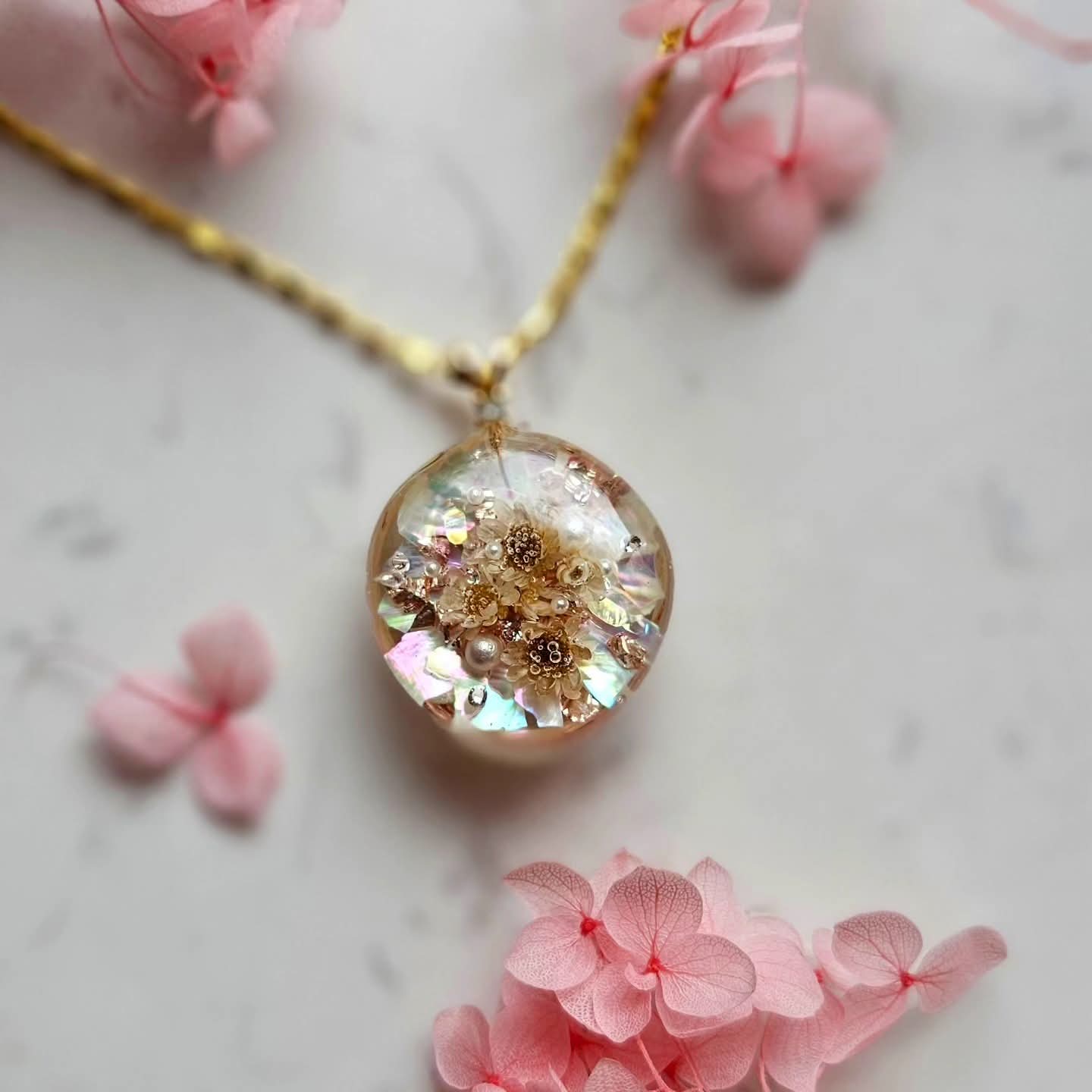 Blush and Baroque Pendant