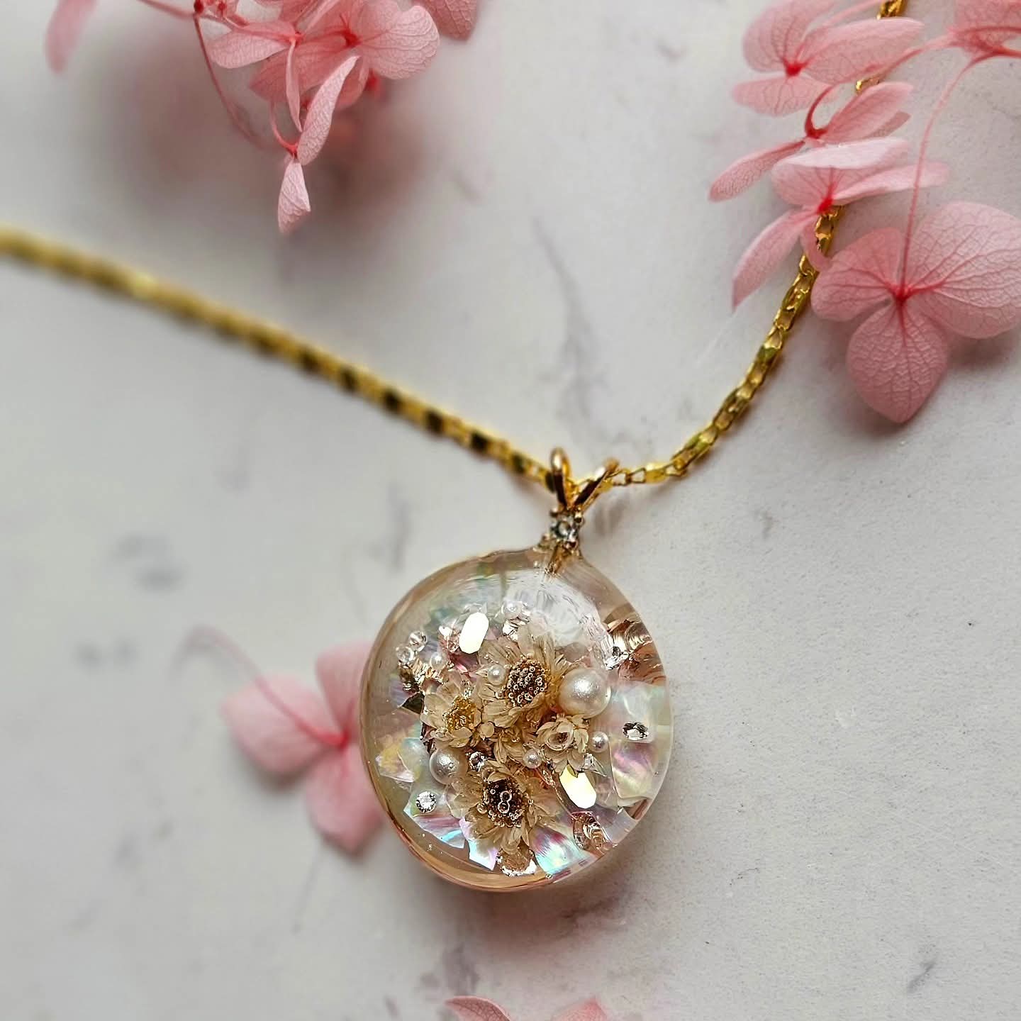 Blush and Baroque Pendant