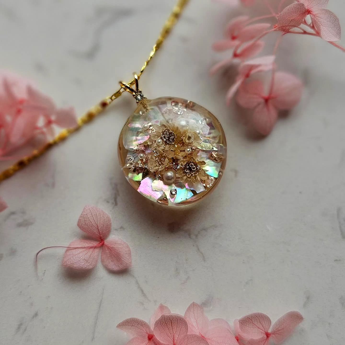 Blush and Baroque Pendant