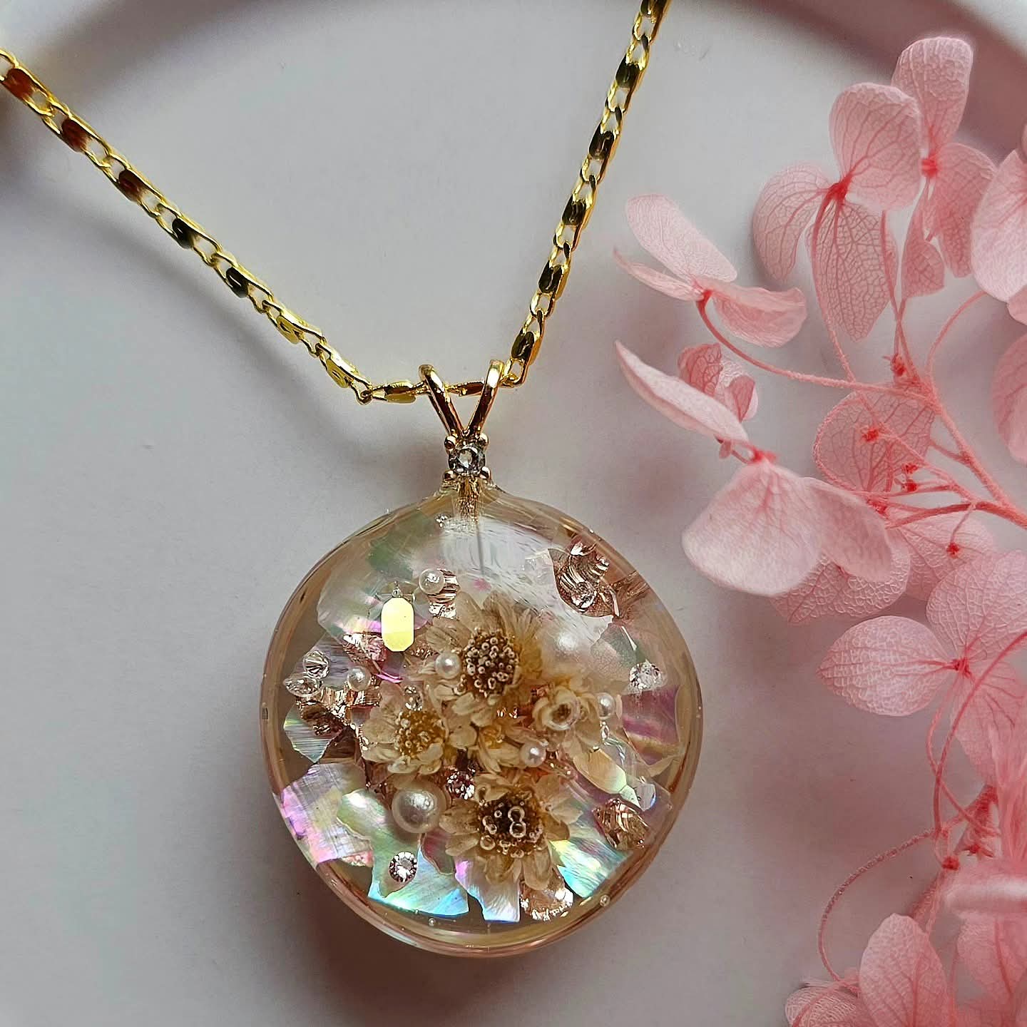 Blush and Baroque Pendant