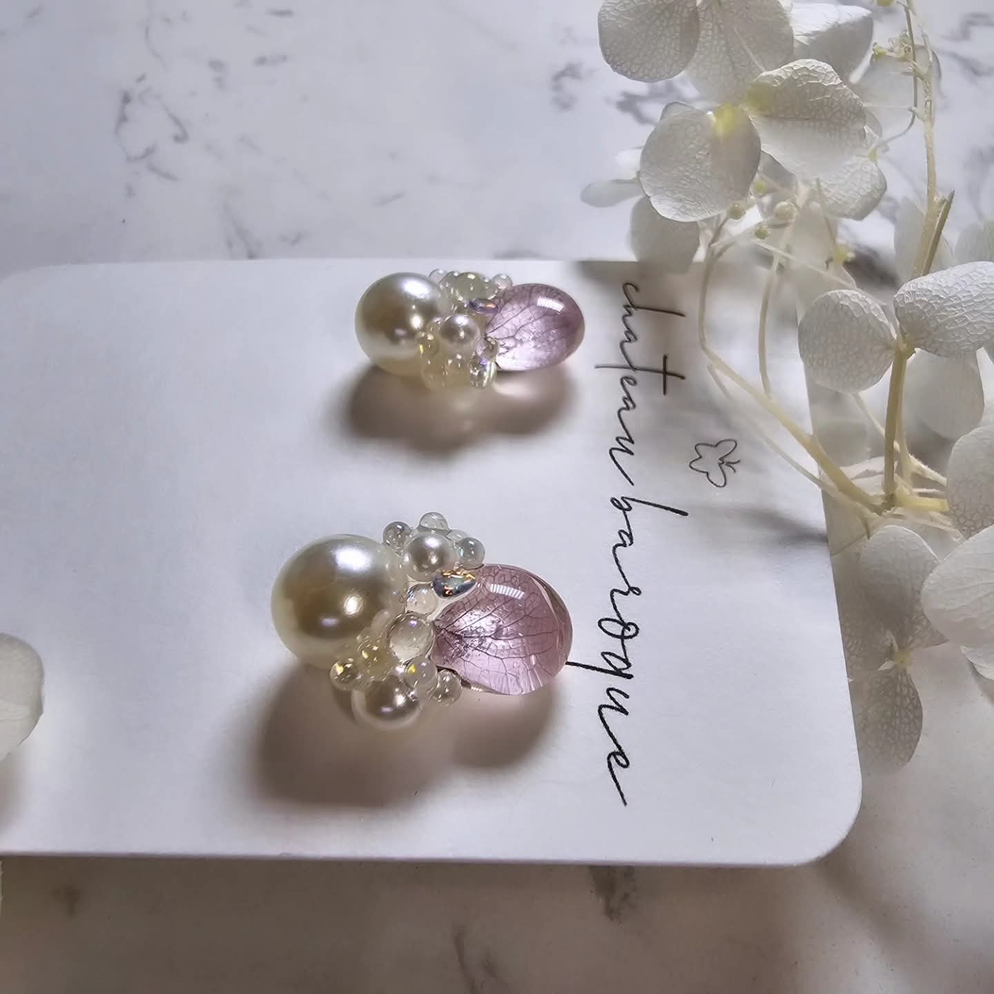 Hydrangea Blossom Earrings