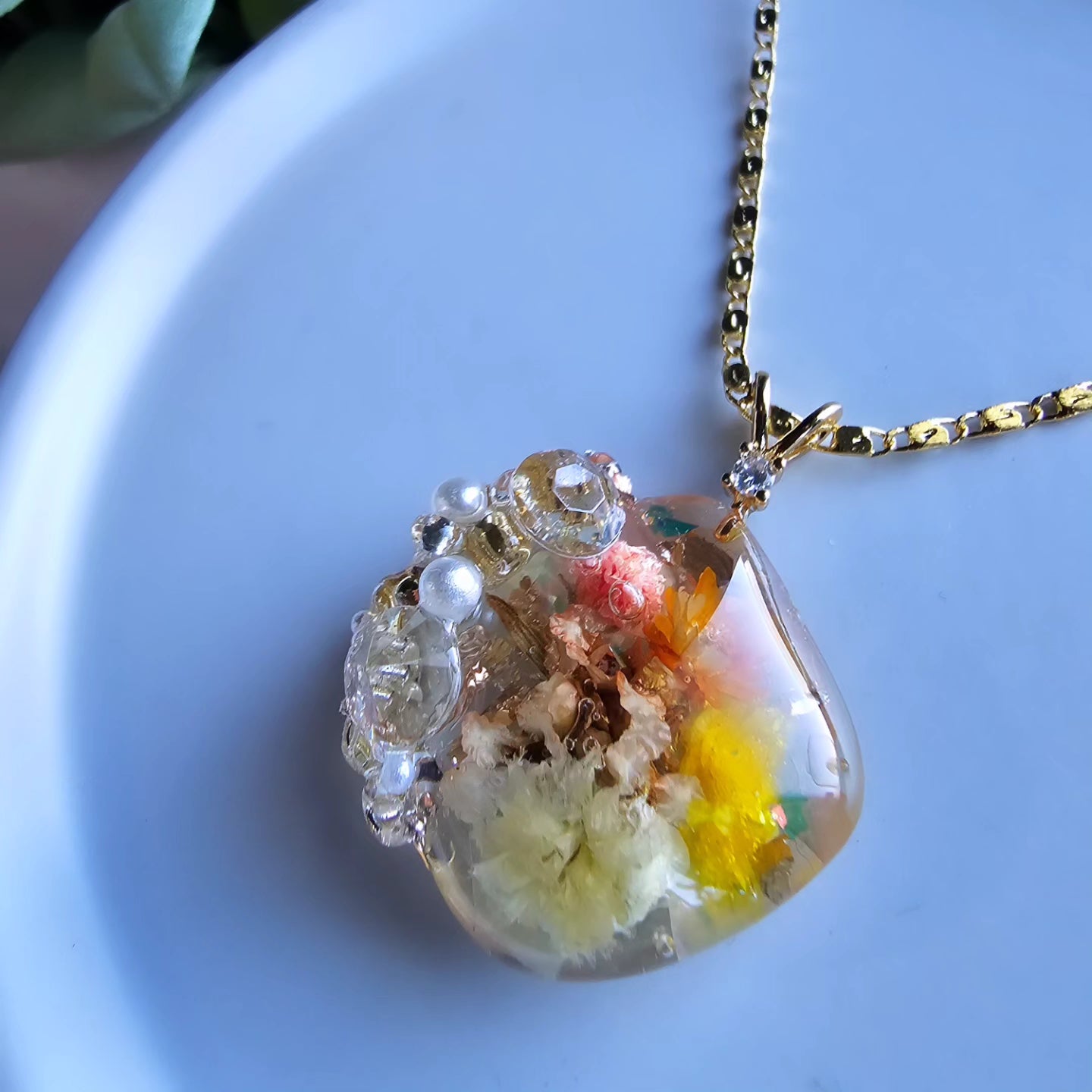 Encrusted Gem Pendant