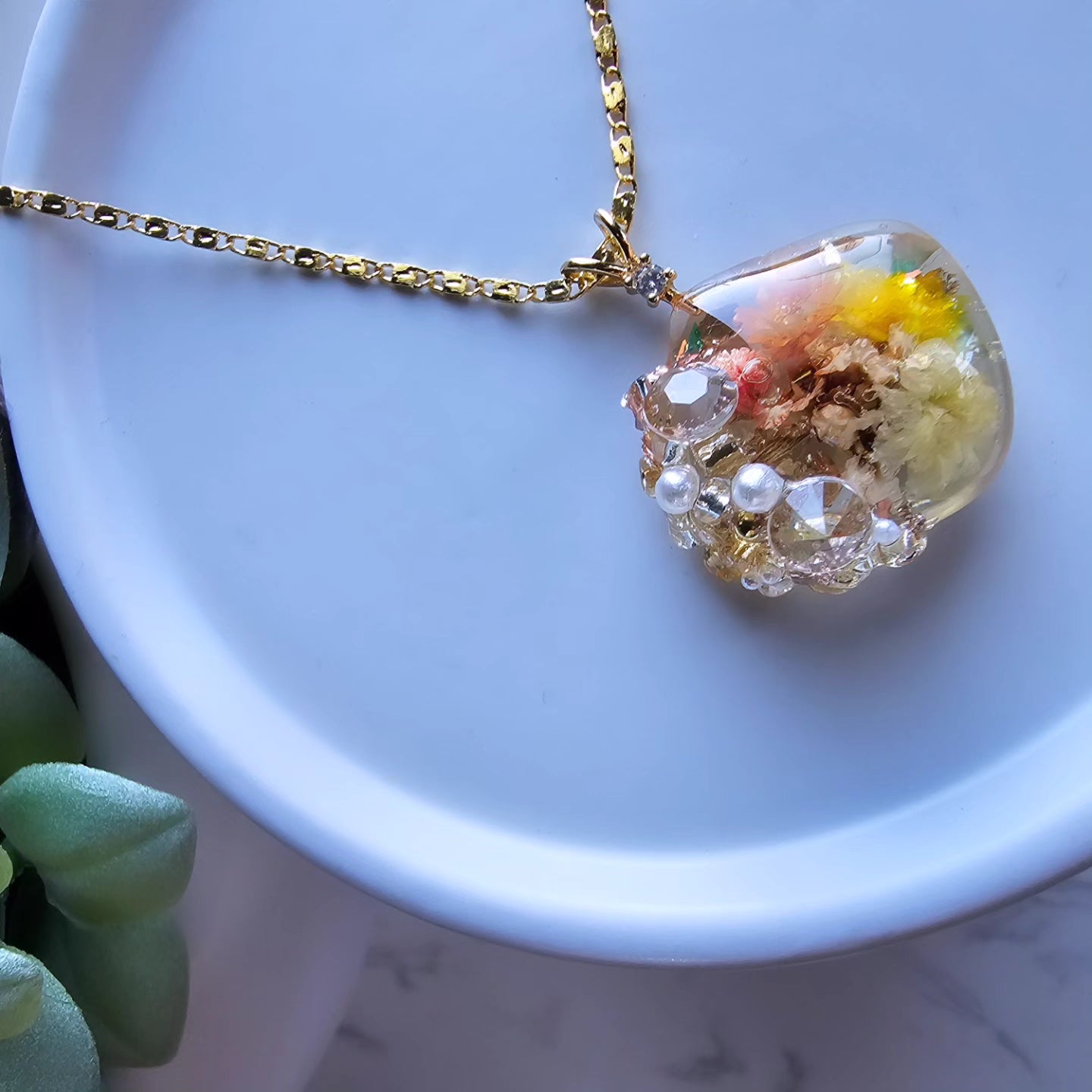 Encrusted Gem Pendant