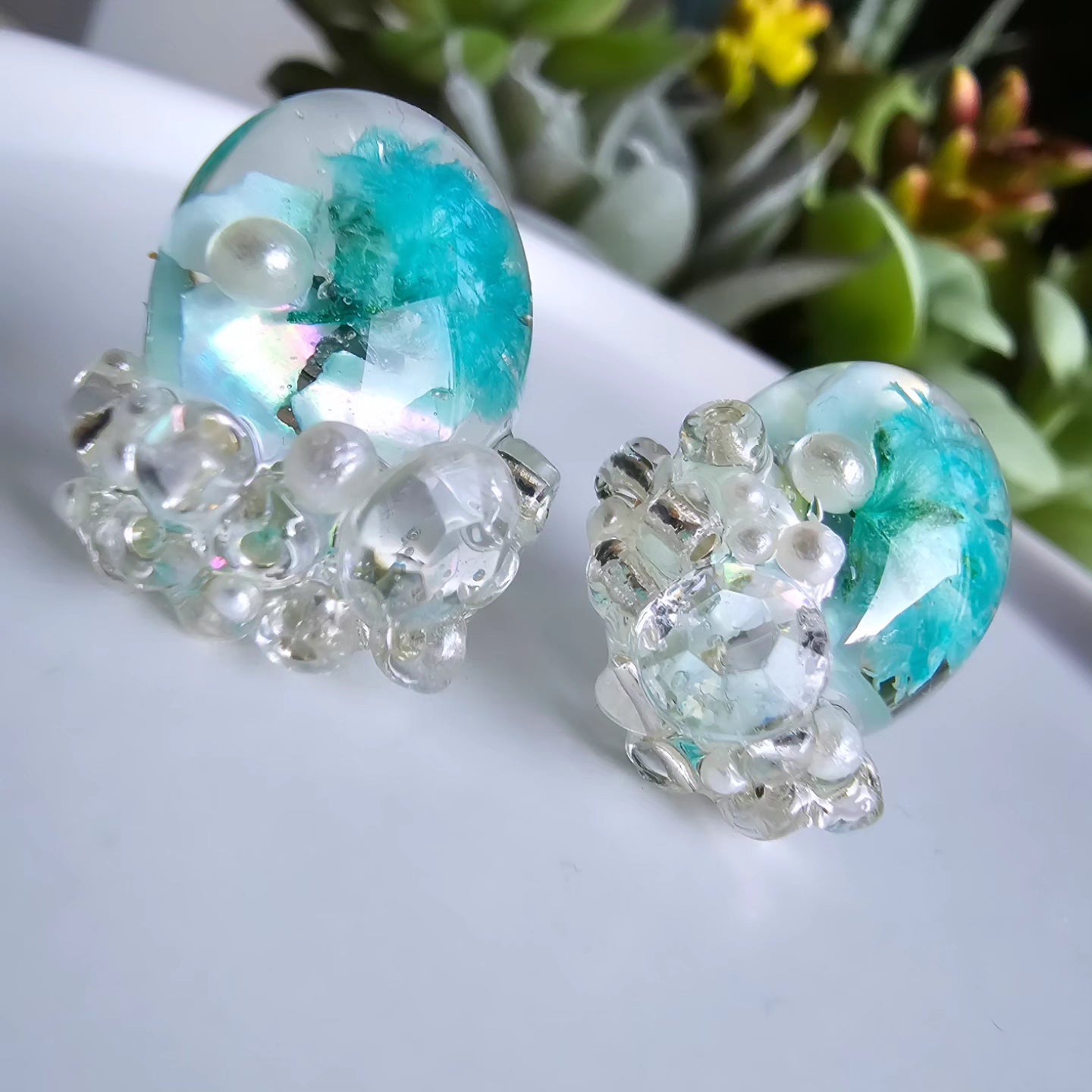 Encrusted Gem Earings