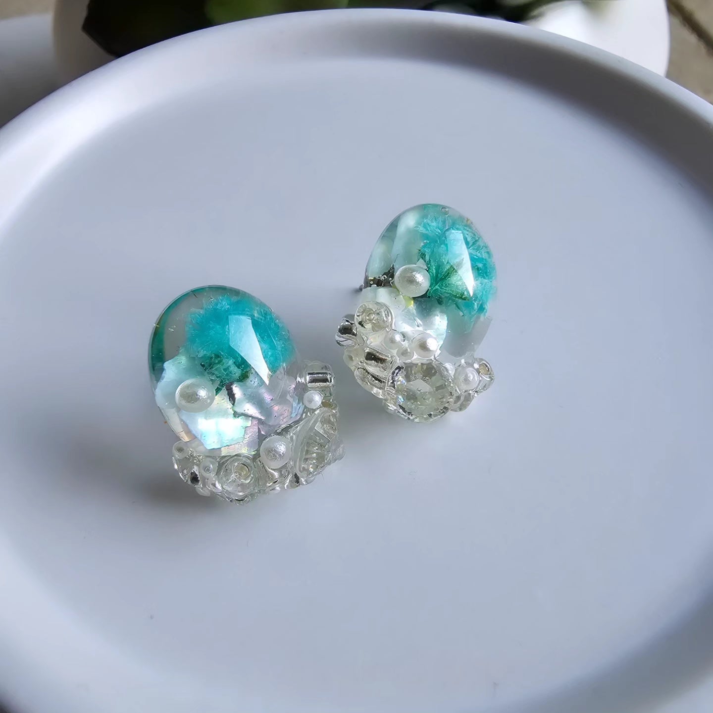 Encrusted Gem Earings