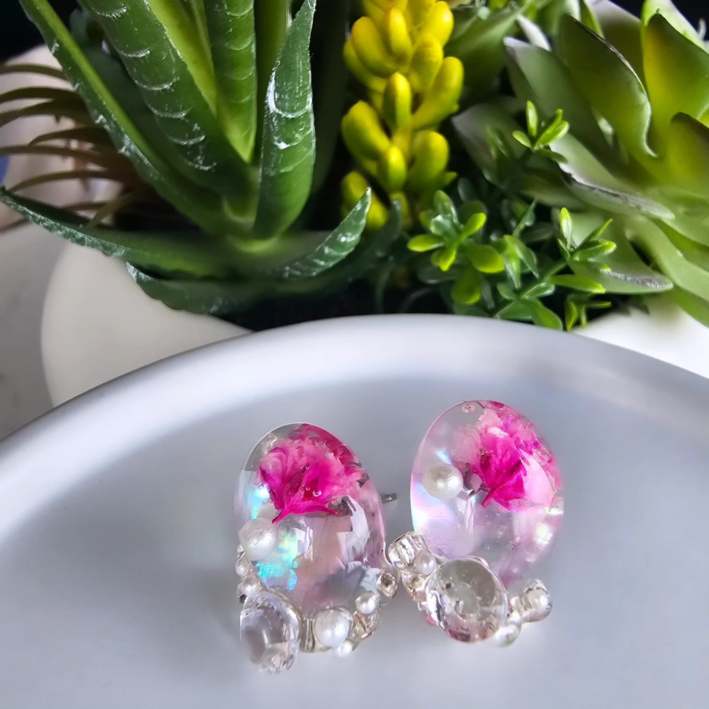 Encrusted Gem Earings