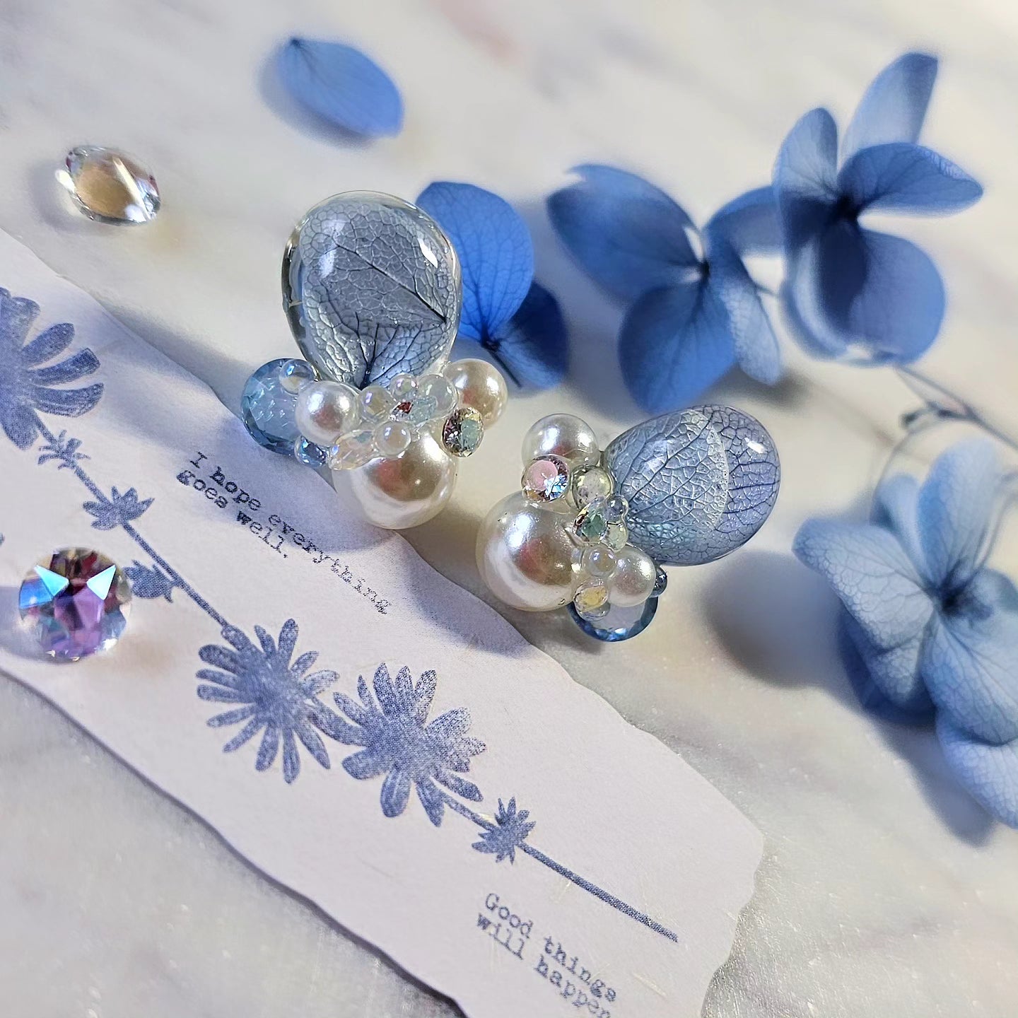 Hydrangea Blossom Earrings