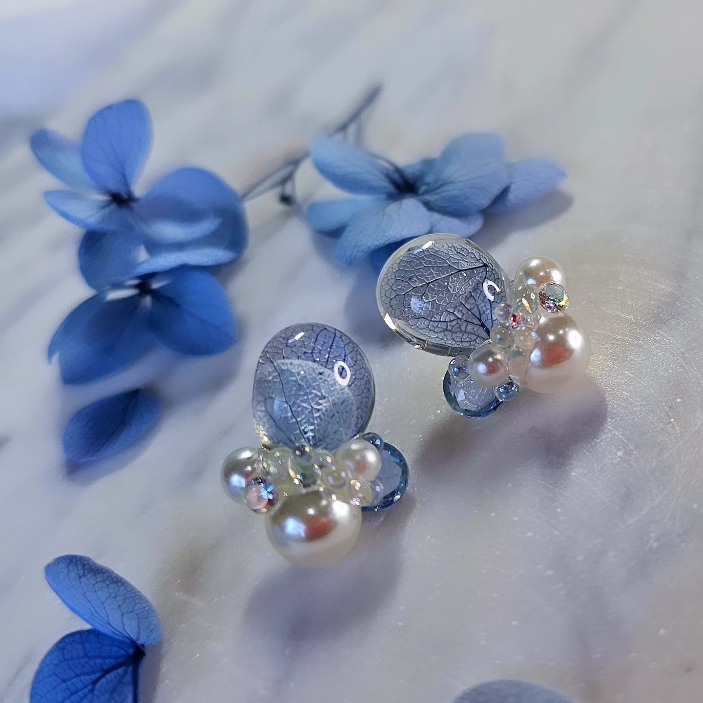 Hydrangea Blossom Earrings