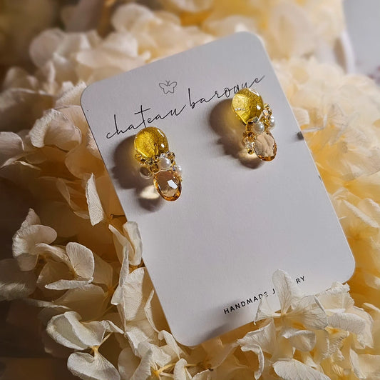 Amber Night Earrings